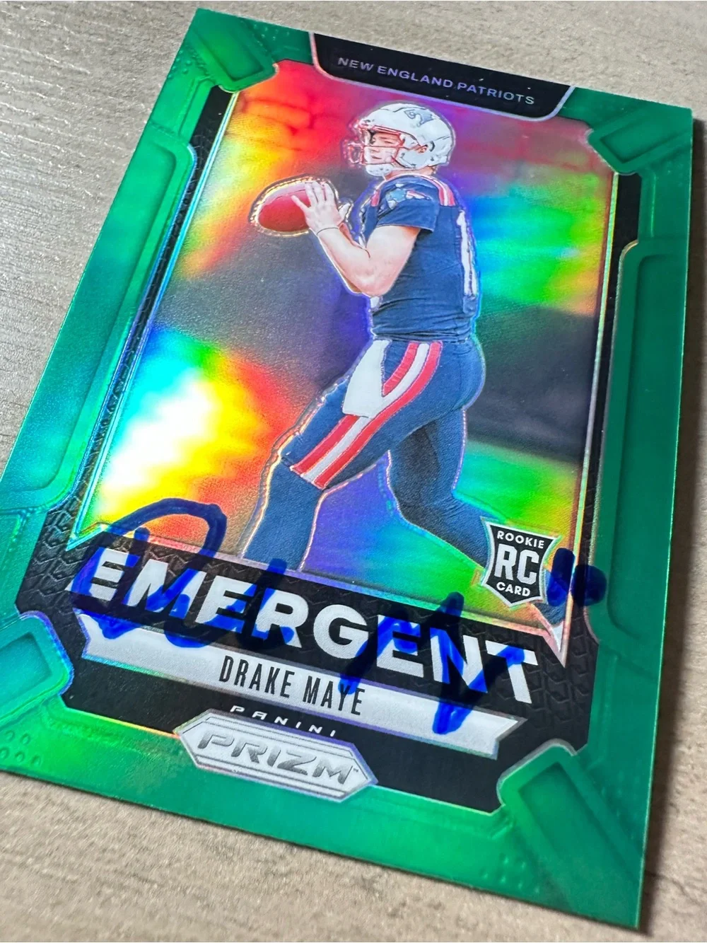 Drake Maye Signed Rookie 2024 Panini Prizm #4. Autograph. New England Patriots. - Picture 8 of 9